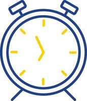 Alarm Clock Line Two Colour Icon Design vector