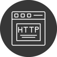 Http Line Inverted Icon Design vector