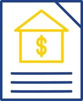 Mortgage Line Two Colour Icon Design vector