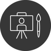 Painting Line Inverted Icon Design vector