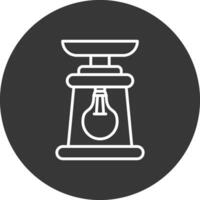 Lantern Line Inverted Icon Design vector