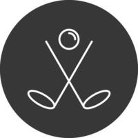 Golf Line Inverted Icon Design vector