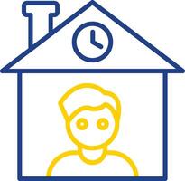 Home Owner Line Two Colour Icon Design vector