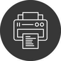 Printing Line Inverted Icon Design vector