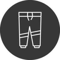 Trousers Line Inverted Icon Design vector