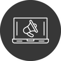 Laptop Line Inverted Icon Design vector