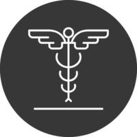 medicina línea invertido icono diseño vector