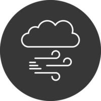 Windy Line Inverted Icon Design vector