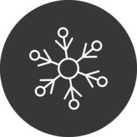 copos de nieve línea invertido icono diseño vector