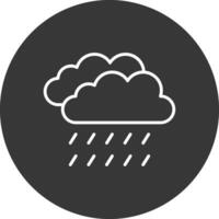 lloviendo línea invertido icono diseño vector