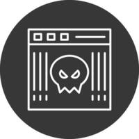 malware línea invertido icono diseño vector