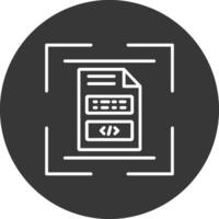 Document Scan Line Inverted Icon Design vector