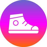 Support Shoes Glyph Gradient Circle Icon Design vector