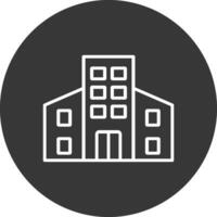 Buildings Line Inverted Icon Design vector