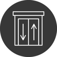 Elevator Line Inverted Icon Design vector