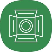 Spotlight Line Curve Icon Design vector
