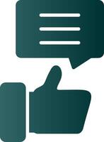 Review Glyph Gradient Icon vector