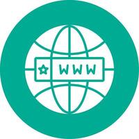 Domain Multi Color Circle Icon vector