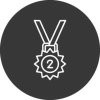 Medal Line Inverted Icon Design vector