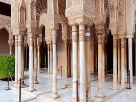 Patio of the Lions, Nasrid Palaces, Alhambra. Moorish Architecture. Unesco World Heritage Spain. Travel in time and discover history. Amazing destinations for holidays. photo