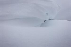 Snow formations. Amazing texture and abstract background. Winter and white scenery. Take a moment to relax and meditate with this serene scene. photo