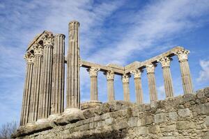 Evora Roman Temple, Diana Temple is the most well known monument in the city. Travel to Portugal. photo