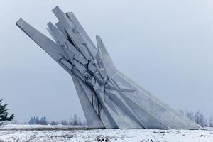 Monument to Fallen Soldiers at Ostra, Serbia. Yugoslav monument commemorating the struggles of the partisan during World War 2. photo