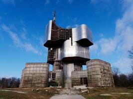 Monument to the Uprising at Petrova Gora in Croatia. Yugoslav monument commemorating the struggles of the partisan during World War 2. photo