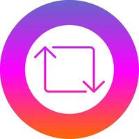 Loop Glyph Gradient Circle Icon Design vector