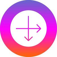 Intersect Glyph Gradient Circle Icon Design vector