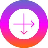 Intersect Glyph Gradient Circle Icon Design vector