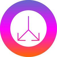 Split Glyph Gradient Circle Icon Design vector