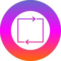 Loop Glyph Gradient Circle Icon Design vector