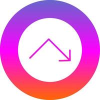 Bounce Glyph Gradient Circle Icon Design vector