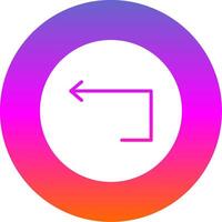 Loop Glyph Gradient Circle Icon Design vector