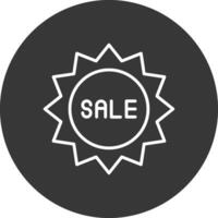 Sale Line Inverted Icon Design vector