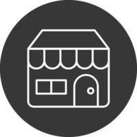 Find A Store Line Inverted Icon Design vector