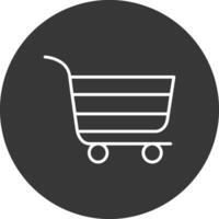 Cart Line Inverted Icon Design vector