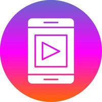 Mobile App Glyph Gradient Circle Icon Design vector