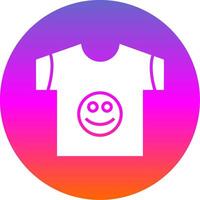 T Shirt Glyph Gradient Circle Icon Design vector