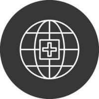 Global Medical Service Line Inverted Icon Design vector