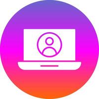 User Profile Glyph Gradient Circle Icon Design vector