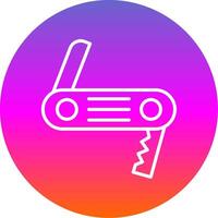 Swiss Army Knife Line Gradient Circle Icon vector