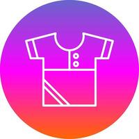 Shirt Line Gradient Circle Icon vector