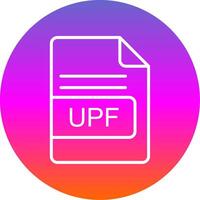 UPF File Format Line Gradient Circle Icon vector