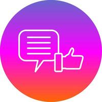 Feed Back Line Gradient Circle Icon vector