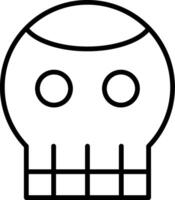 Skull Line Gradient Circle Icon vector