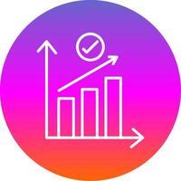 Rate Line Gradient Circle Icon vector