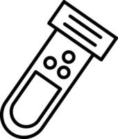 Test Tube Line Gradient Circle Icon vector