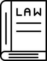 Law Book Line Gradient Circle Icon vector